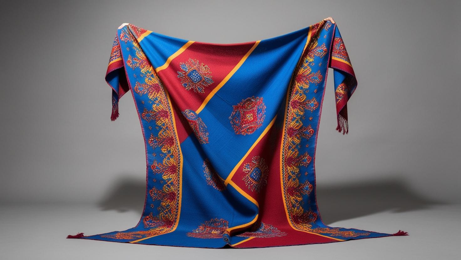 Châle portugais coloré à rayures